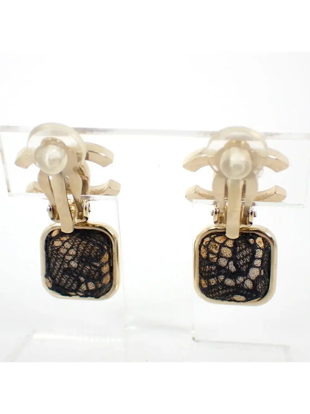 Chanel Cc Logo Clip-On Earrings Metal #228839C87B